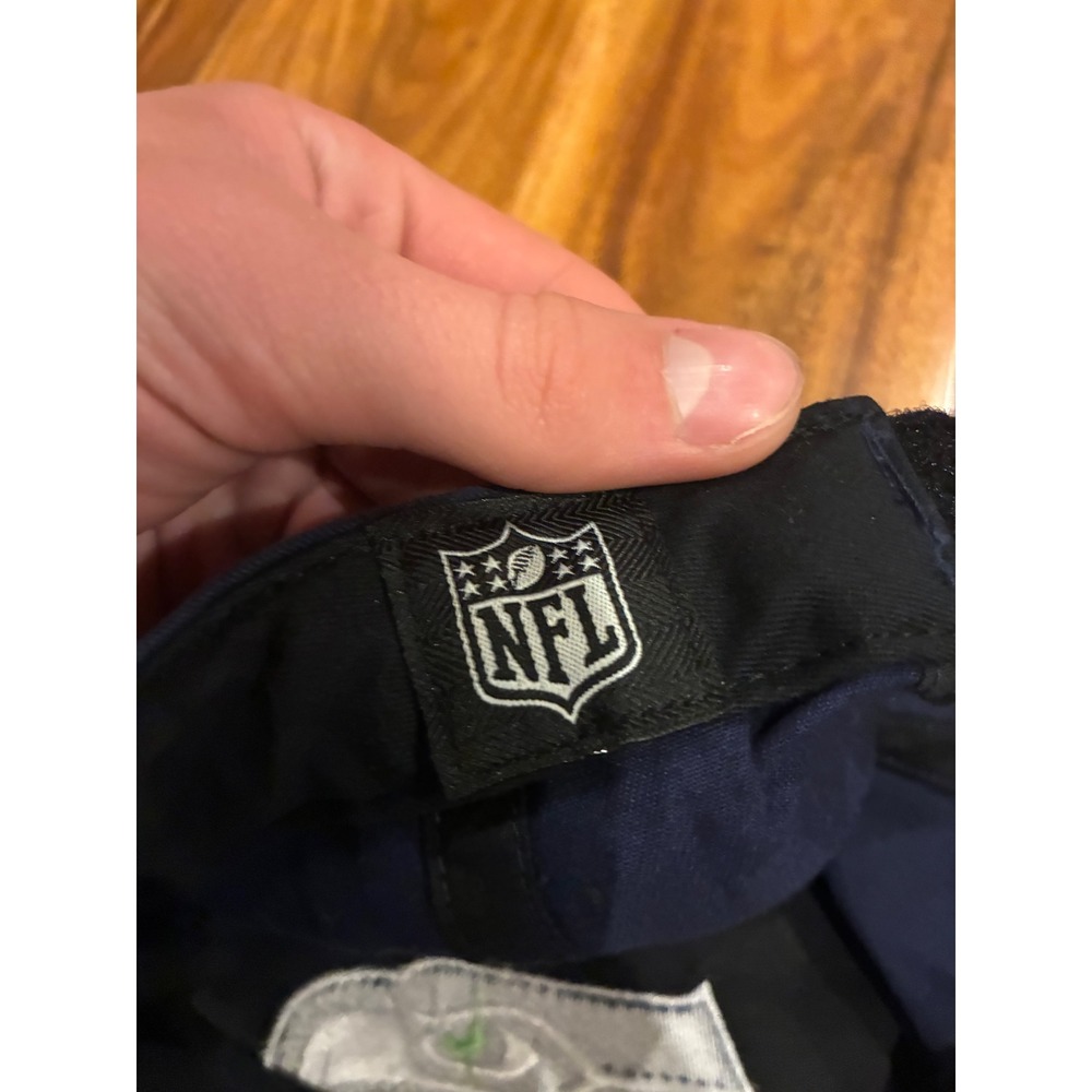 NFL Seattle Seahawks Youth Baseball Cap Navy Blue Adjustable Embroidered Hat - Picture 5 of 5